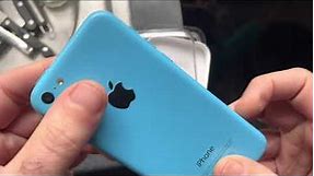 iPhone 5C Unboxing Blue 16GB Retro Tech ASMR in 2020 / filmed with iPhone Mini Lo-Fi