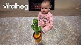 Baby Has in Depth Conversation With Talking Cactus Toy || ViralHog
