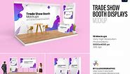 Trade Show Booth Displays Mockup - 10 views