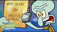 An Entire Day with SQUIDWARD ☀️ Hour by Hour! | SpongeBob