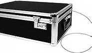 Vaultz Storage Lock Box - 6.5 x 23 x 13.5 Inch - Secure Dorm Storage Trunk with Combination Lock - Ideal Briefcase, Medicine Box, and Personal Item Lock Box - Store Cash, Laptop - Black/Silver