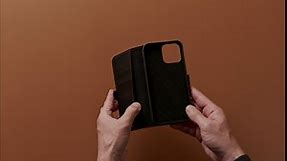 TORRO Case Compatible with iPhone 13 – Premium Leather Wallet Case with Kickstand and Card Slots (Black)
