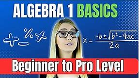 Algebra 1 Basics for Beginners