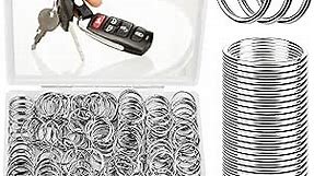 200PCS 25mm Split Key Rings Bulk, Key Rings for Keychain and Crafts Keychain Rings (Silver)