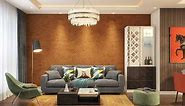 Living Room Wall Texture Paint - Types, Design Ideas and More by Design Cafe