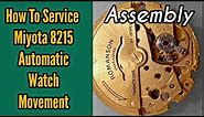 How To Service a Miyota Citizen 8215 Automatic Watch Movement | Part-02 | Watch Repair Channel