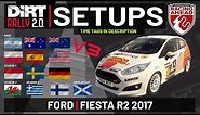Ford Fiesta R2 2017 | TT SETUPS V3 | 13 Locations | DiRT Rally 2.0