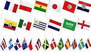 226 Different Countries International Stick Flag of the World Small Mini Hand Held Flags for Olympics,International Festival Decorations,All Countries Flags,8.2 x 5.5 Inch