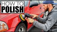 How To Polish A Car w/ Harbor Freight DA Polisher - Car Detailing and Paint Correction!