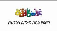 Oddbods McDonald’s font logo
