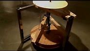 Treadle powered pottery wheel Steel and wood frame