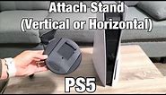 PS5: How to Attach Stand (Horizontal or Vertical) - Step by Step