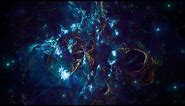 Blue Deep Space Nebula with Stars Relaxing Cool TV PC OLED 4K Long Screensaver Wallpaper Background