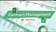 Contract Management Excel Template Step-by-Step Video Tutorial by Simple Sheets