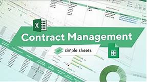Contract Management Excel Template Step-by-Step Video Tutorial by Simple Sheets