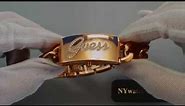 Women's Rose Gold Guess Iconic ID Bracelet Watch U0321L3