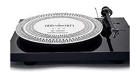 Hudson Hi-Fi Turntable Double Sided Cartridge Alignment Protractor Mat Includes Stroboscope Side