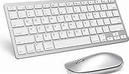 Wireless Keyboard and Mouse Combo for iPad, SPARIN Bluetooth Keyboard Mouse for iPad Pro M4 & iPad Air M2 2024 (13 inch &11 inch), iPad Air 5th 4th Gen, iPad 10th 9th 8th Gen, Silver White