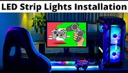 How To Install LED Light Strips Behind PC Gaming Monitor/TV (RGB LED Lights) Govee LED Strip Lights