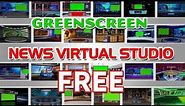 [GreenScreen Studio ALL IN ONE] News Studio - Broadcast Background - TV Studio - Virtual Studio