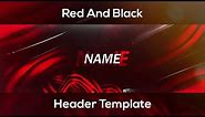 Slick Red And Black Twitter Header Template!