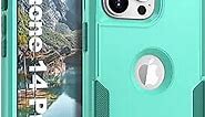 for iPhone 14 Pro Max Case [Dropproof] [Military Grade Shockproof] [ 2 Pack Tempered Glass Screen Protector], Heavy Duty Protection Phone Case for iPhone 14 Pro Max-Mint Green