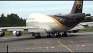 UPS 747-400F takeoff from Anchorage Airport