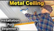 How To Install A Metal Ceiling - FAST AND EASY!