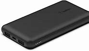 Belkin USB-C Power Bank 10K - Fast Charging Portable Battery Pack w/ USB-C + USB Ports - Compatible w/ iPhone 14, 14 Plus, 14 Pro, 14 Pro Max, 13, 13 Mini, Galaxy S22, Ultra, Plus and More - Black