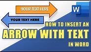 [TUTORIAL] Insert an ARROW WITH TEXT in Microsoft Word (Easily!)