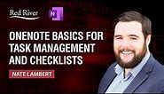 Microsoft OneNote Basics for Task Management and Checklists