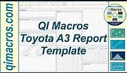 Toyota A3 Report Template in Excel