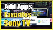 How to Add Apps to Favorites or Input Menu on Sony TV Google TV (Fast Method)