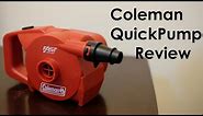 Coleman QuickPump 4D Cell Battery Air Pump Full Review and Demonstration