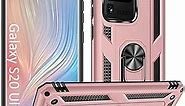 ADDIT S20 Ultra Case,S20 Ultra 5G Case, Military Grade Protective Samsung Galaxy S20 Ultra Case with Ring Car Mount Kickstand for Samsung Galaxy S20 Ultra/S20 Ultra 5G - Rose Gold