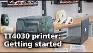 Thermal transfer printer: how to use the TT4030, tutorial video (EN)