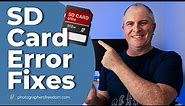 11 Fixes For SD Camera Card Errors - A Solution For Your SD Card Problem
