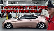 I WRAPPED HER CAR IN SATIN ROSE GOLD FOR FREE | Not Even A Thank You..