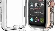[2-Pack] Julk 41mm Case for Apple Watch Series 9 (2023) Series 8 Series 7 Screen Protector, Overall Protective Case TPU HD Ultra-Thin Cover for iWatch, Transparent