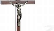 DCCXN Crucifix Wall Cross, Solid Wooden Catholic Jesus Christ Crosses for Home Decor - 12 Inch