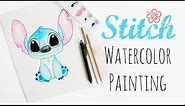 Stitch Watercolor Painting // Simple Watercolor Tutorial // Speedpainting // Veronica Marie