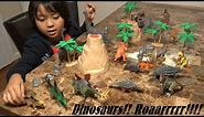 Prehistoric Dinosaur Toys: 20 Dinosaurs in a Plastic Container Unboxing & Playtime Fun!