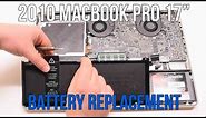 2010 Macbook Pro 17" A1297 Battery Replacement