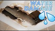 How To Repair a Water Damaged Ceiling After a Leak - Water Damaged Plasterboard / Drywall