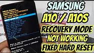 Samsung A10 A10s A01 Recovery Mode Not Work Fixed Hard Reset Done