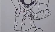 How To Draw Dr. Mario | Mario #shorts #drawing #easydrawing #mario