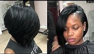 Partial Layered Bob Quickweave | SHAVED SIDE