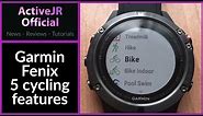 Garmin Fenix 5 cycling features navigation and varia radar