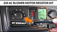 How To Fix Fan Speed Control on 2004 Silverado Sierra Blower Motor Resistor Install