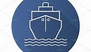 Cruise ship icon. Vector